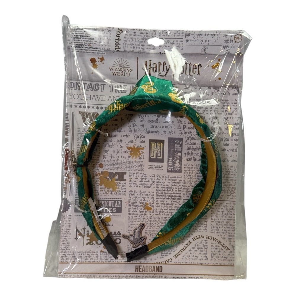 Harry Potter house of Slytherin headband, green and gold new with tags